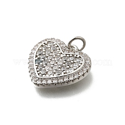 Brass Micro Pave Cubic Zirconia Pendants&nbsp;KK-P295-24P