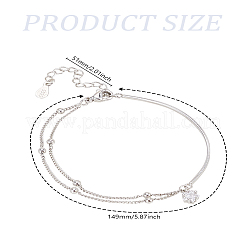 1Pc Brass Satellite Chains Double Strand Bracelets for Women&nbsp;BJEW-LP0004-45