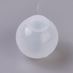 シリコンモールド  レジン型  UVレジン用  エポキシ樹脂ジュエリー作り  球型  ボール  ホワイト  24x22.5mm  穴：10mm&nbsp;X-DIY-G008-05A