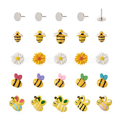 120Pcs DIY Bees & Daisy Shape Sofa Foam Nails Making Kits&nbsp;DIY-CD0001-12P