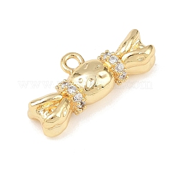 Brass Micro Pave Clear Cubic Zirconia Pendants&nbsp;KK-G545-11G