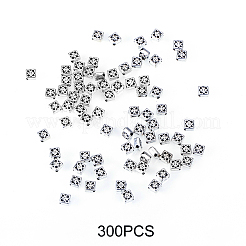 チベットの銀合金ビーズ  花と菱形  アンティークシルバー  6x6.5x3mm  穴：1mm  300個/箱&nbsp;PALLOY-PH0005-35