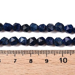 染め加工天然のラピスラズリビーズ連売り  ラウンド  多面カット  5.5~6x5.5~6.5mm  穴：1mm  約60~62個/連  14.17~14.88''（36~37.2センチメートル）&nbsp;G-T138-218