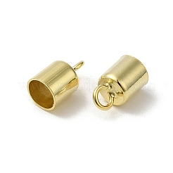 925スターリングシルバーコードエンドパーツ  エンドキャップ  コラム  18KGP本金メッキ  8x5mm  穴：1.8mm  内径：4mm&nbsp;STER-P055-02D-G