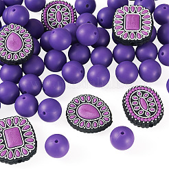 56Pcs 4 Styles Silicone Beads&nbsp;FIND-TA0010-75C