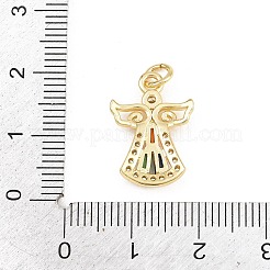 Christmas Brass Micro Pave Colorful Cubic Zirconia Pendants&nbsp;KK-E798-07G