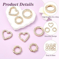 15Pcs 3 Styles Zinc Alloy Spring Gate Rings&nbsp;FIND-CJ0004-77
