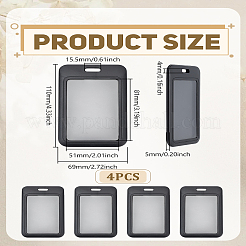 4Pcs Plastic ID Card Holders&nbsp;AJEW-LP0006-61A