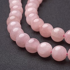 天然石ローズクォーツビーズ連売り  ラウンド  14mm  穴：1mm  約28個/連  15.5インチ&nbsp;X-GSR14mmC034