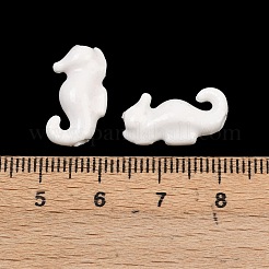 手作りの陶器ビーズ  タツノオトシゴ  光沢釉の磁器  ミックスカラー  18~19x9.5~10x6mm  穴：2mm&nbsp;PORC-B009-04