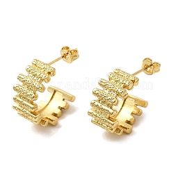 Brass C-Shaped Stud Earrings&nbsp;EJEW-H171-03G
