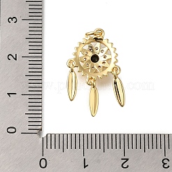 Rack Plating Brass Micro Pave Cubic Zirconia Pendants&nbsp;ZIRC-F142-09G