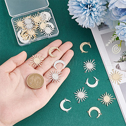 32Pcs 4 Styles Brass Connector Charms&nbsp;KK-AR0002-84