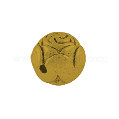 Tibetan Style Alloy Round Carved Rose Beads&nbsp;LS-TIBEB-0892-AG-FF