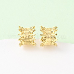 C-Shaped Brass Stud Earrings&nbsp;EJEW-D346-02G