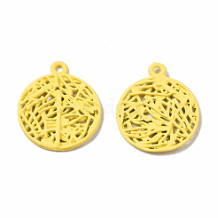 Spray Painted Alloy Pendants&nbsp;PALLOY-Q434-010E-NR