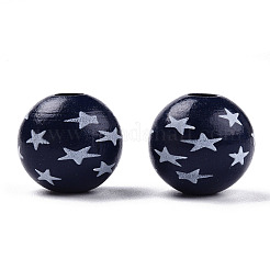 Spray Painted Wood Beads&nbsp;WOOD-N015-01-14