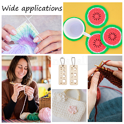 Rectangle Wooden Knitting Needle Gauge Pendants&nbsp;WOOD-NB0002-39