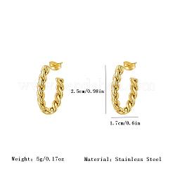 Twist 304 Stainless Steel Stud Earrings for Women&nbsp;SF2153