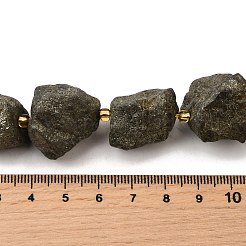 天然黄鉄鉱の原石ビーズ連売り  ナゲット  シードビーズで  14~28x15~25x10~27mm  穴：1.2~1.4mm  約9~10個/連  7.76''~8.07''（19.7~20.5センチメートル）&nbsp;G-Z087-B17