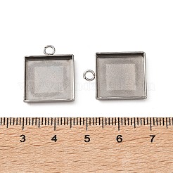 304 Stainless Steel Pendant Cabochon Settings&nbsp;STAS-Z201-02P-04