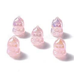 UVメッキレインボー虹色アクリルビーズ  恐竜  ミックスカラー  22x15x20.5mm  穴：3.5mm&nbsp;PACR-M003-15