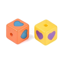 Two Tone Opaque Acrylic Beads&nbsp;OACR-N162-01