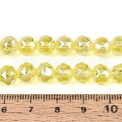 AB Color Plated Transparent Glass Round Beads Strands&nbsp;X-EGLA-T029-8mm-12T-16