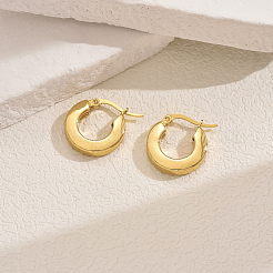 Vintage 201 Stainless Steel Hoop Earrings&nbsp;YA0718-1