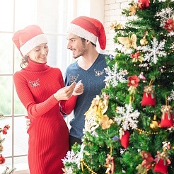 3 個 3 スタイルのクリスマスツリー & リース & サンタクロース & 合金エナメルチャーム安全ピンブローチ  女性用シェルパールビーズラペルピン  ミックスカラー  40~42x51x5mm  ピン：1.5mm  1個/スタイル&nbsp;JEWB-TA00011