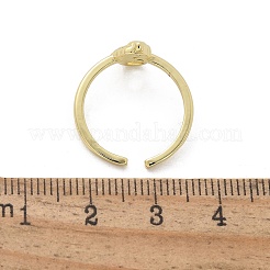 Brass Micro Pave Cubic Zirconia Cuff Rings for Women&nbsp;RJEW-C126-05G
