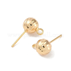 Brass Stud Earring Findings&nbsp;KK-R164-04B-G