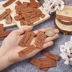 100Pcs 10 Colors PU Leather Label Tags&nbsp;DIY-TA0006-60