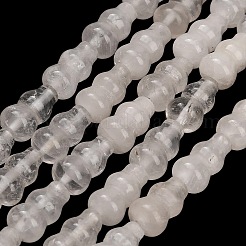 天然石クオーツクリスタルビーズ連売り  水晶  ヒョウタン  14.5~15x7.5~8.5mm  穴：1.2mm  約28個/連  15.10''~15.31''（38.35~38.9センチメートル）&nbsp;GG-CBA792A-D02-8x14mm
