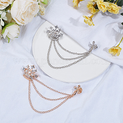 2Pcs 2 Colors Men's Alloy Brooch Lapel Pin&nbsp;JEWB-SP0001-07