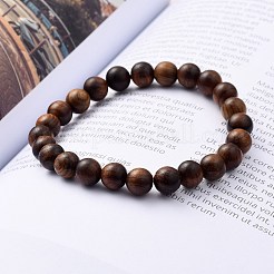 Unisex Natural Wood Beaded Stretch Bracelets Sets&nbsp;BJEW-JB05463