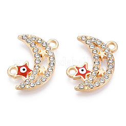 Moon Alloy Enamel Connector Charms&nbsp;LS-ENAM-T013-13KC-02