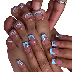 1 Bag ABS Plastic Full Cover Press On False Nails & Toe&nbsp;MRMJ-CP0001-54B
