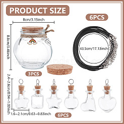 Transparent Glass Empty Bottles&nbsp;AJEW-NB00009
