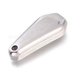 変色しにくい304ステンレススチールペンダント  ティアドロップ  ステンレス鋼色  24x9.5x4.5mm  穴：1.6mm&nbsp;STAS-P252-03P