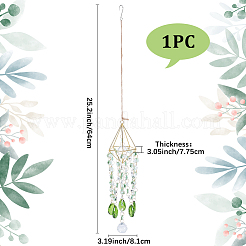 Crystal Glass & Iron Hanging Suncatchers&nbsp;HJEW-SP0001-87