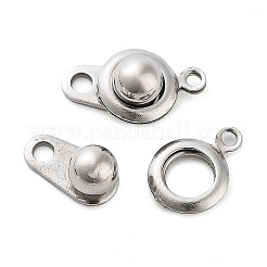 変色しない201ステンレススチール製スナップ留め  ステンレス鋼色  14.5x8x5.5mm  穴：1.5mm&nbsp;STAS-K212-01P-01