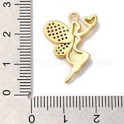 Rack Plating Brass Micro Pave Cubic Zirconia Pendants&nbsp;KK-K377-44G