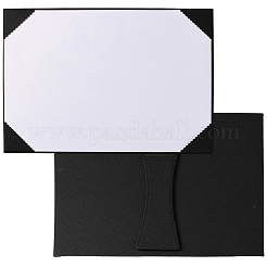 PUレザーデスクディスプレイラック  長方形  ホワイト  22.2x30.8x0.8cm&nbsp;ODIS-WH20003-13B
