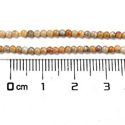 天然クレイジーレースアゲートビーズ連売り  ラウンド  2mm  穴：0.8mm  約184個/連  38cm&nbsp;X-G-A130-2mm-K10
