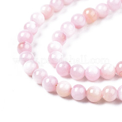 天然淡水シェルビーズ連売り  染め  ラウンド  パールピンク  2.5mm  穴：0.5mm  約122個/連  14.57''（37センチメートル）&nbsp;X-BSHE-T009A-01C