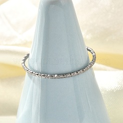 女性用304ステンレススチールオープンカフリング  ステンレス鋼色  usサイズ8 1/2(18.5mm)&nbsp;RJEW-F170-02P