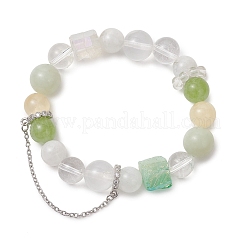 Natural Mixed Gemstone Beaded Stretch Bracelets for Women&nbsp;BJEW-TA00739-04