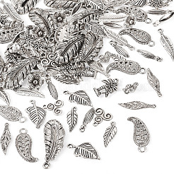 100Pcs 10 Styles Tibetan Style Alloy Pendants&nbsp;TIBE-TA0001-34
