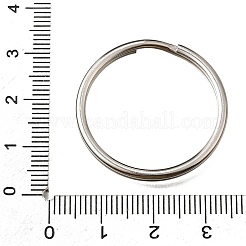 変色しにくい304ステンレススチール製スプリットキーリング  ステンレス鋼色  30x1.8mm&nbsp;STAS-M216-07P
